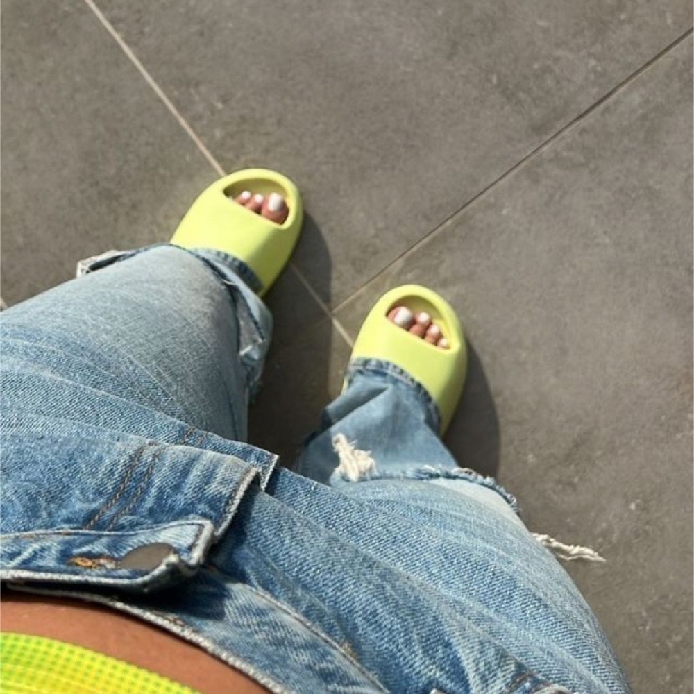Neon Green Yeezys